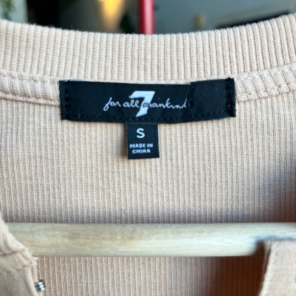 7 for All Mankind fitted, long sleeve shirt size small - Picture 3 of 3